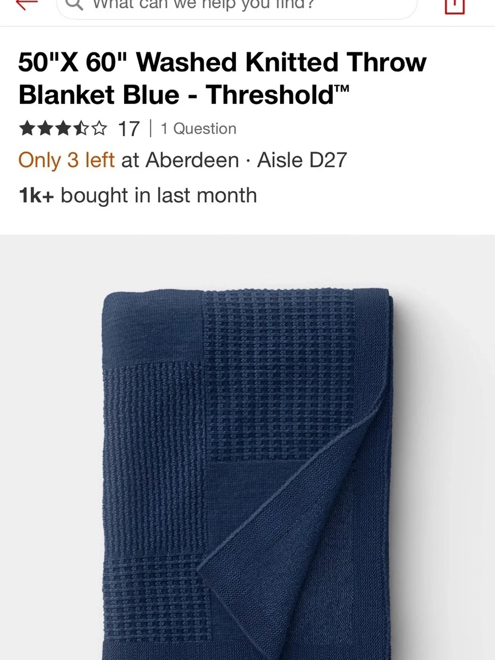 Threshold Navy Knit Throw Blanket - Deep Navy Cozy Throw